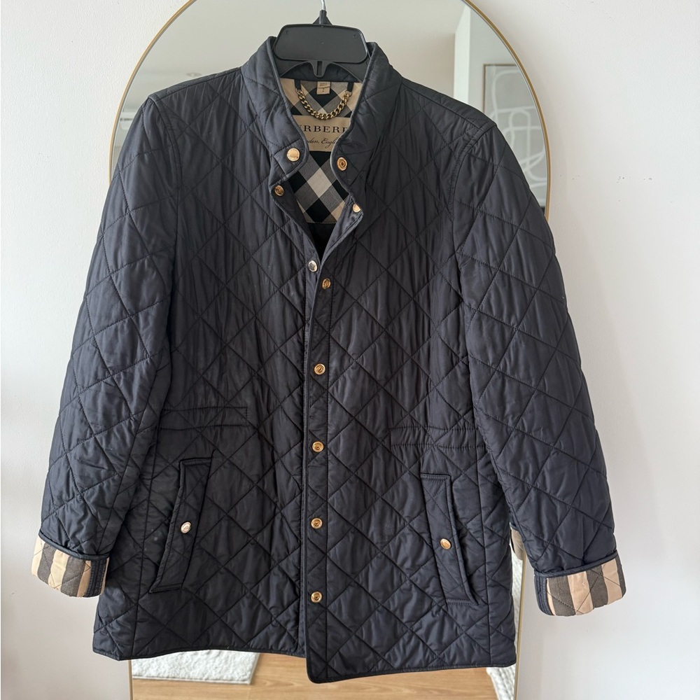 Burberry Navy Quilted Jacket